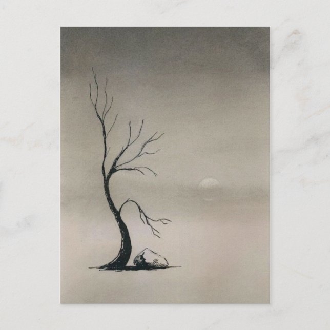 Postal campos cubiertos por niebla (Anverso)