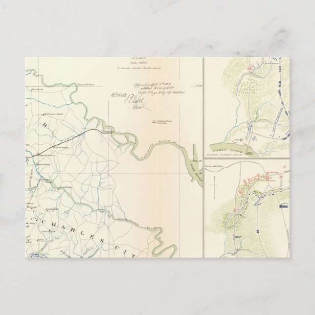 Postal Campos de batalla de Richmond, Va (Anverso)