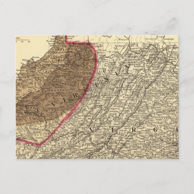 Postal Campos de carbón en Virginia Occidental (Anverso)