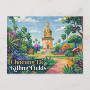 Postal Campos de exterminio de Choeung Ek Camboya