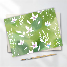 Postal Campos de Flores Blancas | Floral Primaveral Elega