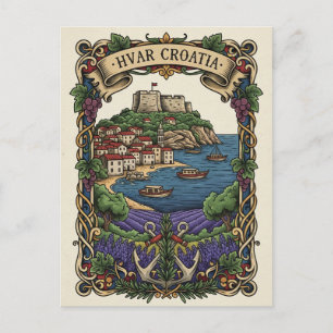Postal Campos de Lavanda de Hvar Croacia