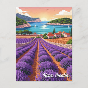 Postal Campos de Lavanda de Hvar Croacia