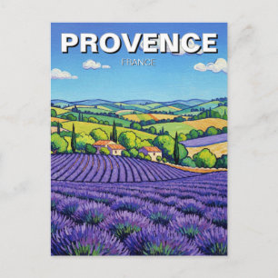 Postal Campos de Lavanda de Provenza Francia Viajes