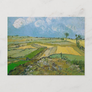Postal Campos de trigo Auvers nublaron el Bella Artes Sky