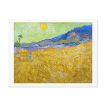 Campos de trigo con pañal en Sunrise Van Gogh
