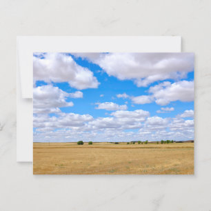 Postal Campos de trigo cosechado