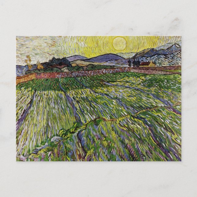 Postal Campos de trigo de Van Gogh (Anverso)