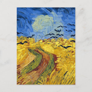 Postal Campos de trigo de Van Gogh pintura impresionista