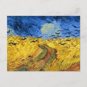 Postal Campos de trigo de Van Gogh pintura impresionista