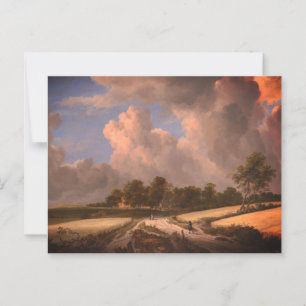 Postal Campos de trigo de van Ruisdael:
