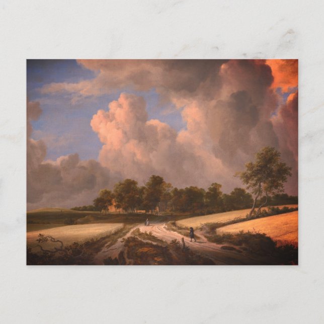 Postal Campos de trigo de van Ruisdael: (Anverso)