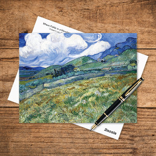 Postal Campos de Trigo Montañas Vincent van Gogh