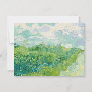 Postal Campos de trigo verde, Auvers by van Gogh: