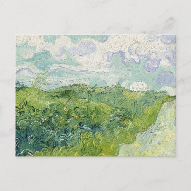 Postal Campos de Trigo Verde, Auvers | Vincent van Gogh (Anverso)