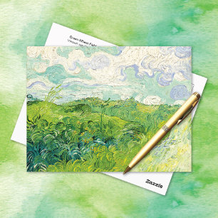Postal Campos de Trigo Verde Vincent van Gogh