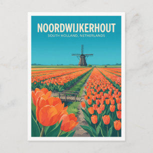 Postal Campos de Tulipanes Bollenstreek Noordwijkerhout
