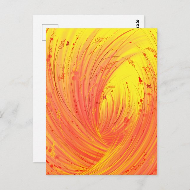 Postal Campos dorados jardín encantado (Anverso / Reverso)