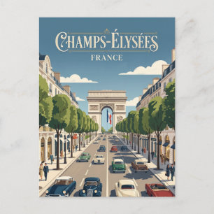 Postal Campos Elíseos Francia