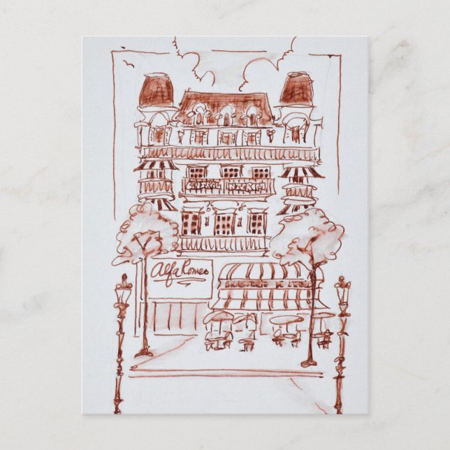 Postal Campos Elíseos | París, Francia (Anverso)