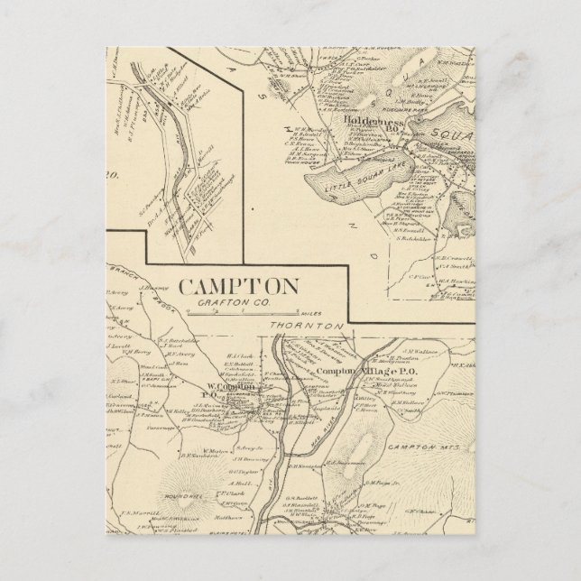 Postal Campton, Holderness (Anverso)