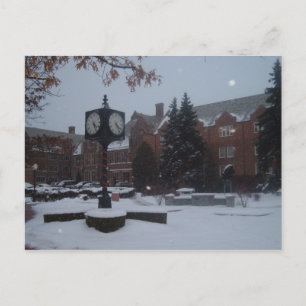 Postal Campus cubierto de nieve