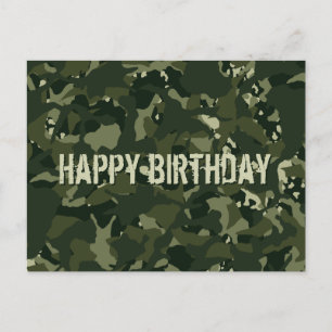 Postal Camuflaje caqui perturbador
