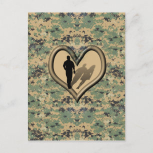 Postal Camuflaje de la mujer desaparecida