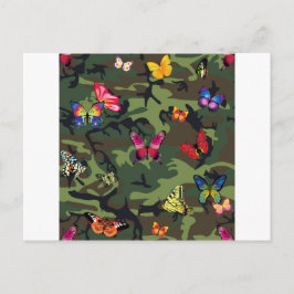 Postal camuflaje de mariposa