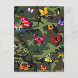 Postal camuflaje de mariposa