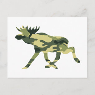 Postal Camuflaje de Moose / Elk Woodland / Camo