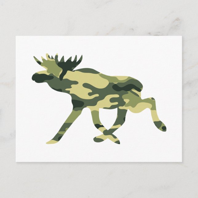 Postal Camuflaje de Moose / Elk Woodland / Camo (Anverso)