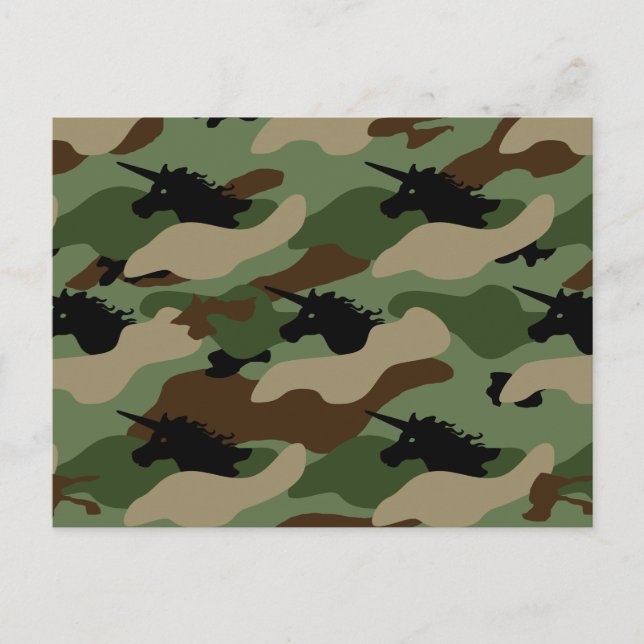 Postal Camuflaje de Unicornio (Anverso)