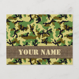 Postal Camuflaje de Woodland