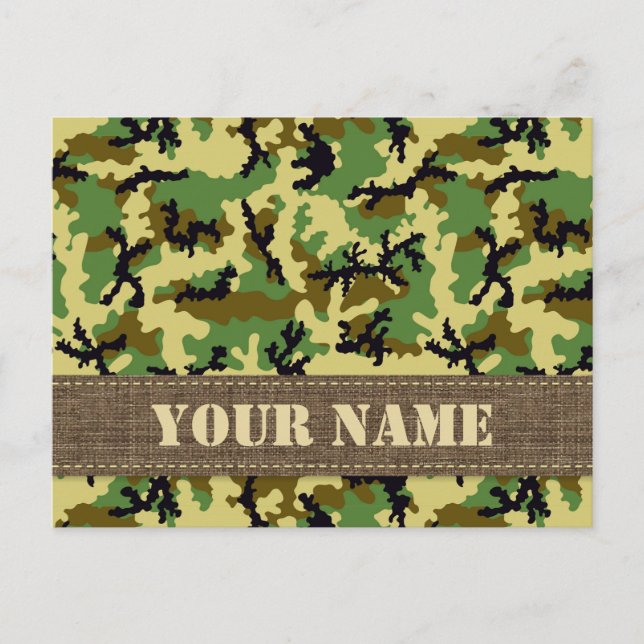 Postal Camuflaje de Woodland (Anverso)