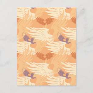 Postal Camuflaje en blanco (melocotón/beige/lavanda)