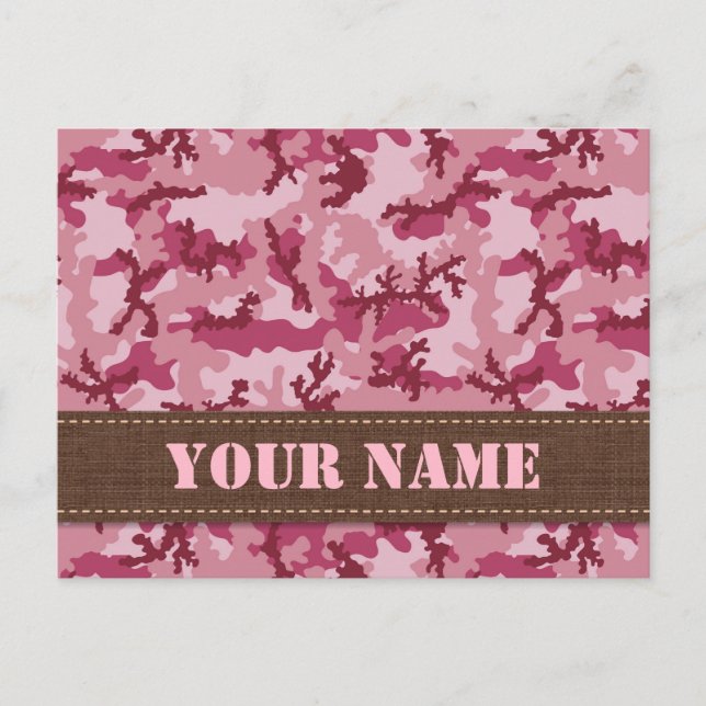 Postal Camuflaje rosa (Anverso)