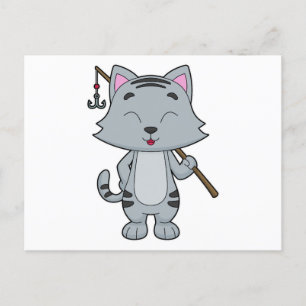 Postal Caña de pescar para pescadores de gatos