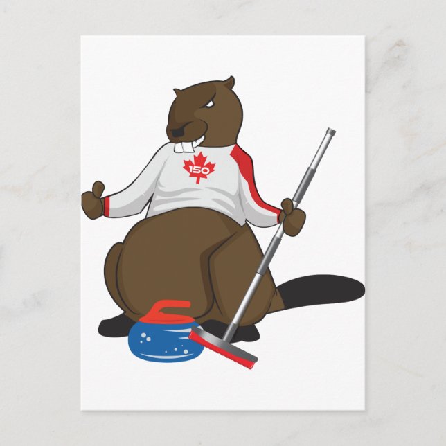 Postal Canadá 150 en 2017 curling Beaver Merchandise (Anverso)
