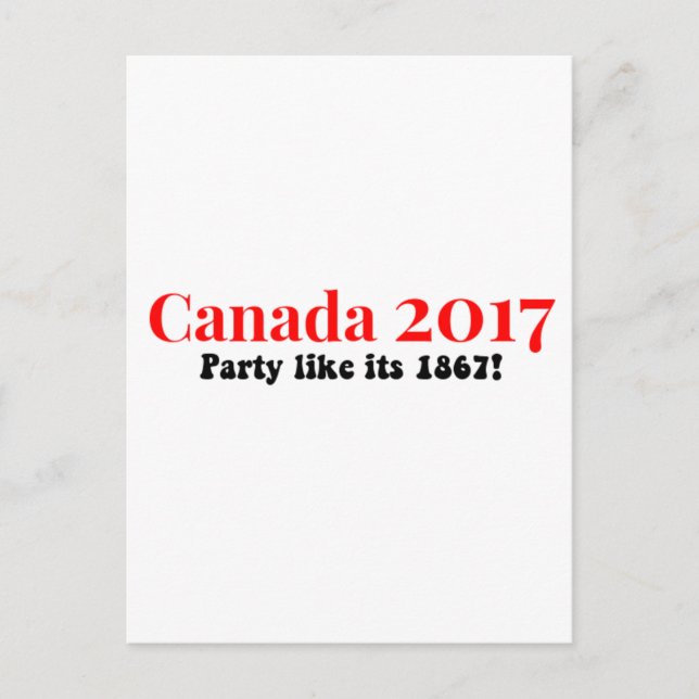 Postal Canadá 150 en 2017 Fiestas como 1867 (Anverso)