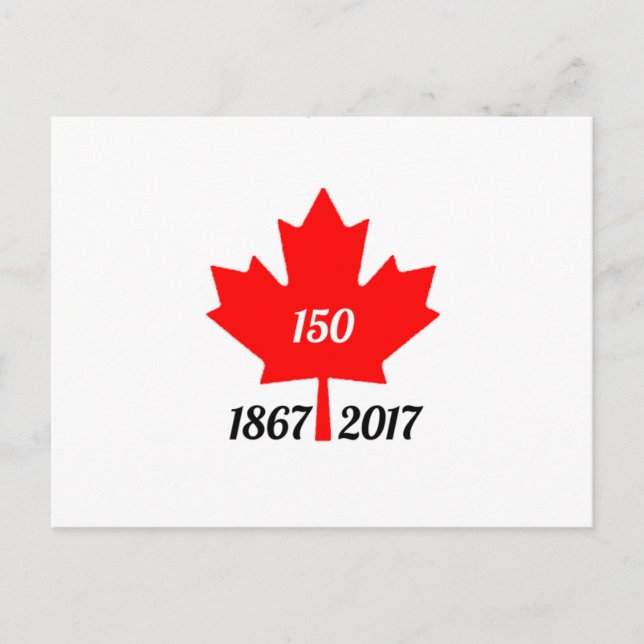 Postal Canadá 150 en hoja de arce 2017 (Anverso)