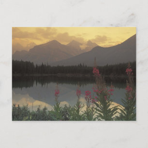 Postal Canadá, Alberta, Banff. Escena al amanecer de