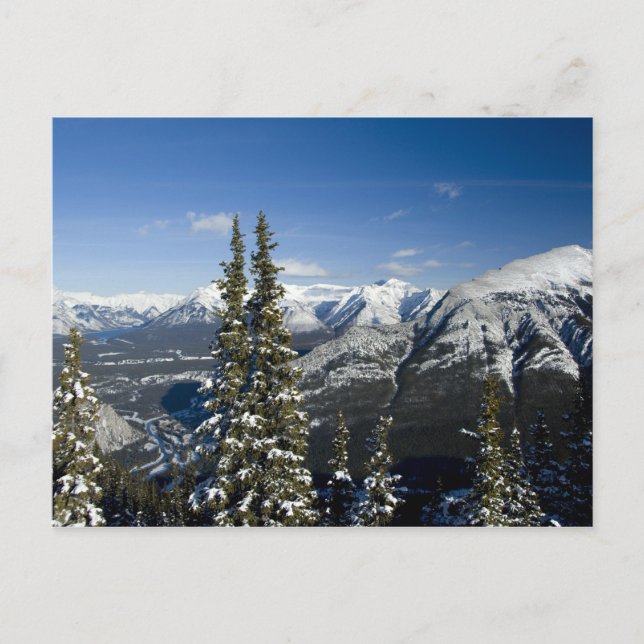 Postal Canadá, Alberta, Banff. Vistas del valle de Bow (Anverso)