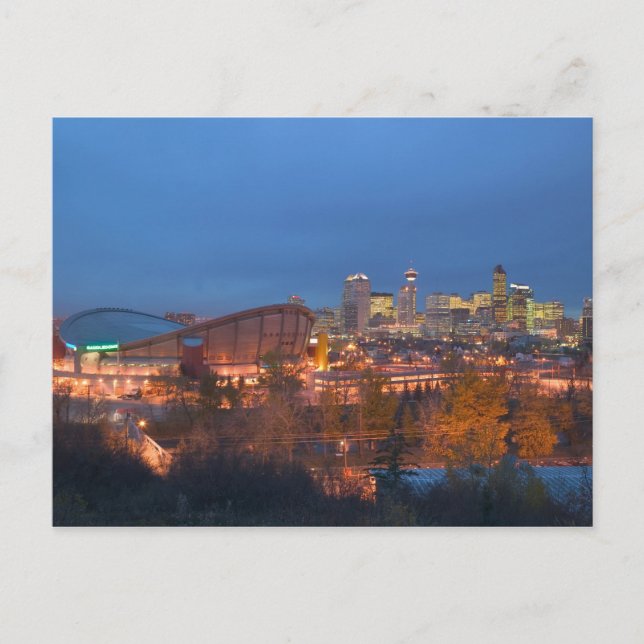 Postal Canadá, Alberta, Calgary: horizonte de la ciudad d (Anverso)