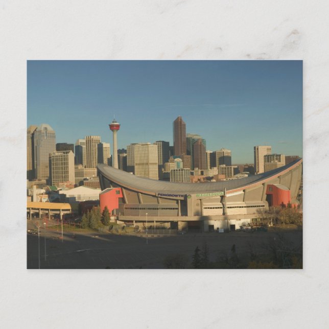 Postal Canadá, Alberta, Calgary: horizonte de la ciudad d (Anverso)