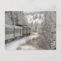 Canadá, Alberta. Tren de nieve de VIA Rail entre