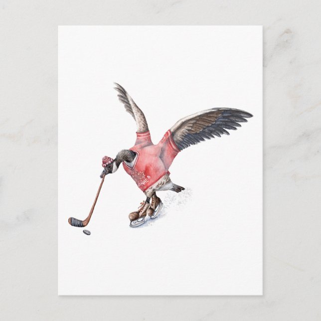 Postal Canadá: Hockey sobre oca (Anverso)