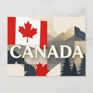 Postal 🍁CANADÁ Hoja de Arce y Orgullo Nacional