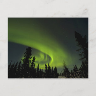 Postal Canadá, Manitoba. Vista de la aurora boreal y