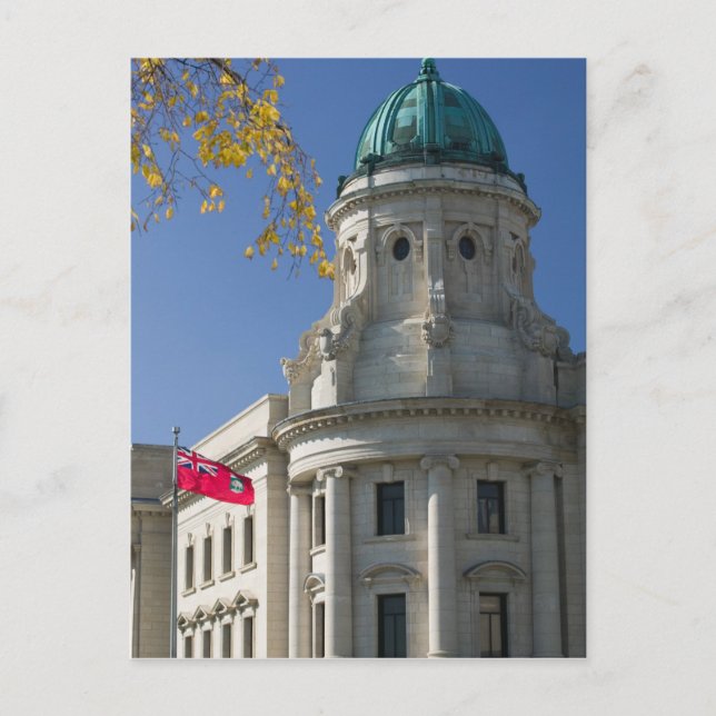 Postal CANADÁ, Manitoba, Winnipeg: El Palacio de Justicia (Anverso)
